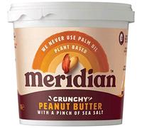 Confezione da 6 burro di arachidi Meridian Nat Crunch +sale 1000 g