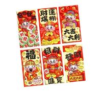 Confezione da 6 buste decorative per Capodanno cinese 2025 a forma di serpente, per feste di primavera, pacchetti di denaro per bambini