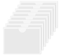 Confezione da 6 buste trasparenti autoadesive per carte di credito, formato A4, in plastica impermeabile, con note autoadesive, per casa, ufficio, scuola e viaggi (trasparente, 31 x 22,2 cm)
