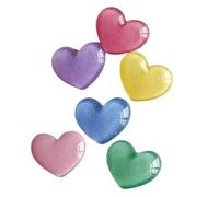 Confezione da 6 calamite da frigo a forma di piccolo cuore colorate glitterate con forte tenuta per casa e ufficio, decorazioni per foto e frigoriferi