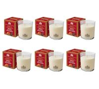 Confezione da 6 Candele Profumate in Cera Vegetale - Made In Italy - Aromaterapia - Ambra e cioccolato - Serenità - Durata 44 ore - Cereria Di Giorgio