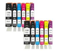 Confezione da 6 cartucce d'inchiostro compatibili PGI580 CLI581 pgi 580 581 for stampante C-non P-xma TS705 TR7550 TR8550 TS6150 TS6250 TS8150 TS8250(2 SET 12PCS)