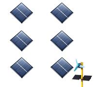Confezione da 6 celle da 1,5 V, 0,65 W, micro mini pannello solare, 60 x 80 mm, ideali per progetti fai da te ecologici, progetti scientifici, giocattoli e caricabatterie, pannelli solari portatili