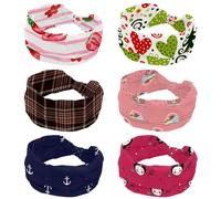 Confezione da 6 cerchietti larghi da donna con cuore verde e rosso, elastici per capelli, antiscivolo, fasce per capelli per allenamento del sudore, accessori per capelli alla moda