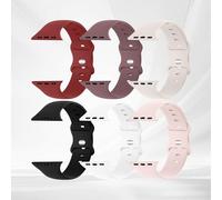 Confezione da 6 cinturini compatibili con Apple Watch da 38 mm, 40 mm, 41 mm, 42 mm, 44 mm, 45 mm, 46 mm, 49 mm, unisex, in morbido silicone, cinturino sportivo di ricambio per iWatch Apple Watch