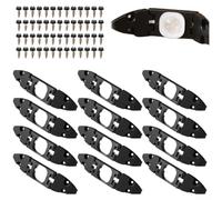 Confezione da 6 clip per luci professionali con ancoraggio a quattro viti, flessibilità delle cerniere e integrazione del percorso dei cavi per installazione professionale (12 + 60 viti)