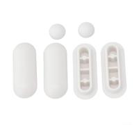 Confezione da 6 cuscinetti paracolpi per WC per sedili WC Set di tappi ammortizzanti LDPE/EVA, non assorbenti, a prova di umidità, lunghezza 4,8 cm, bianco