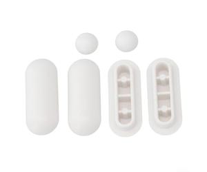 Confezione da 6 cuscinetti paracolpi per WC per sedili WC Set di tappi ammortizzanti LDPE/EVA, non assorbenti, a prova di umidità, lunghezza 4,8 cm, bianco