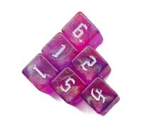 Confezione da 6 dadi con angoli arrotondati, colori assortiti, 16 mm, cubi con numeri grandi, per bambini, in acrilico, educativi a 6 lati, set educativo in acrilico