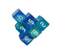Confezione da 6 dadi con angoli arrotondati, colori assortiti, 16 mm, cubi con numeri grandi, per bambini, in acrilico, educativi a 6 lati, set educativo in acrilico