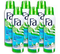 Confezione da 6 deodoranti deodoranti Fa French Happy Hour Côte d'Azur n' Tonic Deodorante Spray 6 x 150 ml