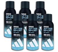 Confezione da 6 deodoranti spray adidas After Sport, 6 x 150 ml