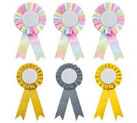 Confezione Da 6 Distintivi Colorati, Distintivi Del Vincitore, Distintivi Decorativi, Adatti Per L'Apertura Della Scuola, La Laurea, Il Matrimonio, La Festa