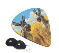 Confezione da 6 divertenti plettri per chitarra a forma di asino, da 0,46 a 0,71 a 0,93 mm, con plettri per chitarra elettrica, sottili, medi, pesanti, per chitarra acustica, basso, ukulele