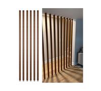 Confezione da 6 divisori in legno indipendenti - doghe dal pavimento al soffitto, elegante separatore spaziale per la casa e l'ufficio, design colonnare da 135 cm, soluzione versatile per la privacy