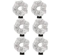Confezione da 6 elastici per capelli con paillettes glitterate con etichetta, elastici per coda di cavallo, supporto per chignon, per esibizioni, danza, allegria, compleanno, cosplay, feste a tema