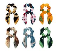 Confezione da 6 elastici per capelli da donna, adorabili elastici per capelli spessi, elastici per orecchie da coniglio, accessori per capelli per ragazze, motivo ciliegia
