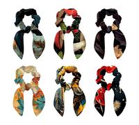 Confezione da 6 elastici per capelli da donna, adorabili elastici per capelli spessi, elastici per orecchie da coniglio, accessori per capelli per ragazze, motivo fungo