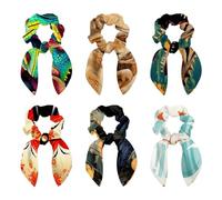 Confezione da 6 elastici per capelli da donna, adorabili elastici per capelli spessi, elastici per orecchie da coniglio, accessori per capelli per ragazze, motivo canguro
