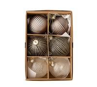 Confezione da 6 eleganti palline di Natale in vetro, per aggiungere un'atmosfera festosa alla tua casa, portici, finestre, decorazioni