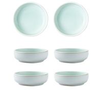 Confezione da 6 eleganti piatti di ispirazione giapponese in ceramica robusta frontale perfetti per pasti in famiglia moderni piatti estetici giapponesi