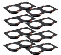 Confezione da 6 faretti da Incasso a Doppia Testa, con deflettore, 10W/14W/24W/36W, Quadrati, Neri, da Incasso, in Alluminio, Pannello Ultrasottile, Luce Diurna, retrofit