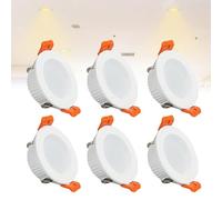 Confezione da 6 Faretti da Incasso A LED con Scatola di Giunzione, Lampada da Soffitto Ultra Sottile A Filo, Pannello Piatto, for Ufficio, Bagno, Corridoio, AC85-265V(Neutral White,3w)
