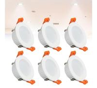 Confezione da 6 Faretti da Incasso A LED con Scatola di Giunzione, Lampada da Soffitto Ultra Sottile A Filo, Pannello Piatto, for Ufficio, Bagno, Corridoio, AC85-265V(Cold White,5w)