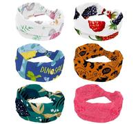 Confezione da 6 fasce elastiche per capelli, da donna, con frutti dolci, fragole rosse, gelso, assorbono il sudore, per sport, yoga, allenamento, morbida fascia per capelli annodata