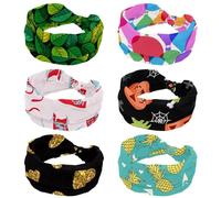 Confezione da 6 fasce larghe da viaggio per mongolfiera, da donna, elastiche, antiscivolo, sportive, per yoga, allenamento, tutti i giorni