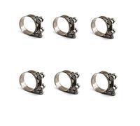 Confezione da 6 fascette stringitubo in acciaio inox 304 a vite senza fine, clip per tubi, dimensioni 36-39 mm