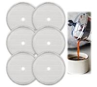 Confezione da 6 filtri per caffettiera a rete da 7 cm, in acciaio inox, per caffettiera, filtro di ricambio per caffettiera, filtro di ricambio per caffettiera, 350 ml
