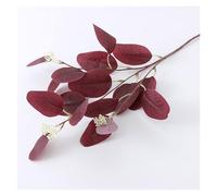 Confezione Da 6 Fiori Artificiali Di Lusso Real-Touch Di Eucalipto For Decorazioni Da Tavola For Matrimoni, Centrotavola For Giardino E Composizioni For Feste(Red)