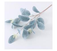 Confezione Da 6 Fiori Artificiali Di Lusso Real-Touch Di Eucalipto For Decorazioni Da Tavola For Matrimoni, Centrotavola For Giardino E Composizioni For Feste(Blue)