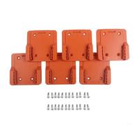Confezione da 6 ganci per batteria RIDGID per AEG 18 V Li-Ion Tools Drill Storage Dock di plastica organizer rack giallo per casa garage officina