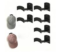Confezione da 6 ganci per cappelli da parete, resistenti ganci adesivi per cappelli da cowboy, senza foratura, ganci per cappelli da baseball a tesa larga, per porte, armadi, decorazione della stanza