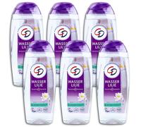 Confezione da 6 gel doccia CD, doccia umida, giglio d'acqua, 6 x 250 ml