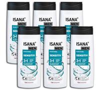 Confezione da 6 gel doccia ISANA MEN 3 in 1 Sensitiv Shower Gel 6 x 300 ml