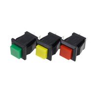 Confezione da 6 interruttori a bilanciere, quadrati, 2 A, 250 V, 4 A, 125 V | Set di interruttori a bilanciere multicolori, bianco, nero, verde, giallo, rosso, blu, modulare, stile scheda