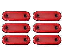 Confezione da 6 luci di posizione laterali rosse ovali 20 LED al neon...