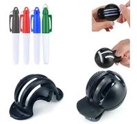 Confezione da 6 marcatori per palline da golf per mettere verde, accessori da golf con 2 fodere per palline a impatto, 4 penne, disegna istantaneamente linee rette perfette. Strumento di marcatura per