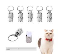 Confezione da 6 Medagliette Identificative Personalizzate per Cani e Gatti,Mini Anti-Smarrimento,Con Etichetta Nome e Indirizzo Tel,Medagliette Anti-Smarrimento Cane Gatto per Collare di Cane Gatto