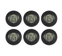 Confezione da 6 mini igrometri, termometri, monitor LCD digitale, misuratore di umidità for interni/esterni, misuratore di temperatura for umidificatori, serra, cameretta for bambini, incubatrice for