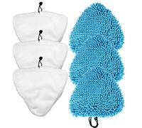 Confezione da 6 moduli a lunga durata di lavaggio (3 x moduli a microfibra, 3 moduli in microfibra corallo) compatibile con H2O H20 X5 e pulitore a vapore vax