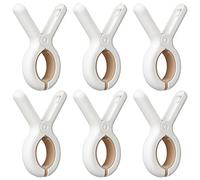 Confezione da 6 mollette in plastica con forti molle antiruggine, resistenti clip per telo mare, mollette per bucato per mantenere asciugamani, vestiti, coperte ad asciugare su stendibiancheria e