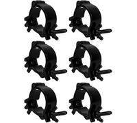 Confezione da 6 mollette per traverse, O-Clamp Stage Lights Truss Clamp, 2 pollici in alluminio, adatte per tubi OD da 48 - 51 mm, faretti LED PAR DJ Spot Lights Moving Head Beam Spot Mlamps, Heavy