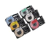 Confezione da 6 nastri per etichettatrice da 12 mm, compatibili con etichette KL1500, KL2000, KL7000, KL7200-100, KL120, KL60-750B