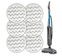 Confezione da 6 panni di ricambio 3897A compatibili con scopa a vapore Bissell SpinWave SmartSteam 3897A 3712C 3712W, cuscinetti per mocio rotanti, resistenti e con motivo ondulato