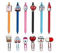 Confezione Da 6 Penne Per Infermiere E 6 Graffette, Regali Per Infermiere, Penne A Sfera Divertenti, Penne A Sfera Creative, Penne A Sfera A Clic