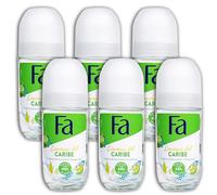 Confezione da 6 pezzi Fa Fa LIMONES DEL CARIBE Roll On Deorroller 6 x 50 ml
